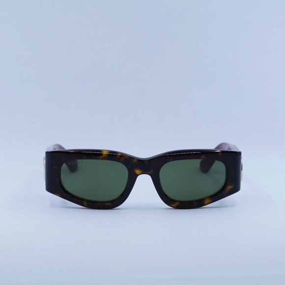 Exclusive Sale! Gucci GG1664S 002 Sunglasses - Havana Frame, Green Lenses main image 11